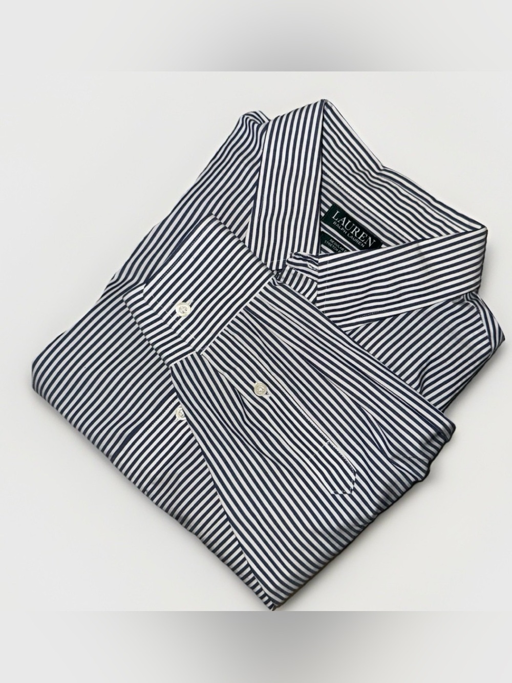 LRL Ralph Lauren Men’s Regular Fit Stretch Fabric Striped Long Sleeve Button Up
